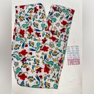 Disney Lularoe leggings. Ariel and Flounder print. EUC